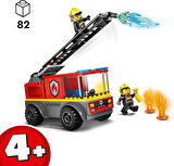Lego City Merdivenli İtfaiye Kamyonu 60463-4 Yaş Ve Üzeri Çocuklar Için Yaratıcı Oyuncak Yapım Seti,