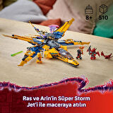 Lego Ninjago Ras Ve Arin'In Süper Fırtına Jeti 71833-8 Yaş Ve Üzeri Çocuklar Için 3 Ninja Minifigürü