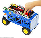 Hot Wheels Monster Trucks Rhino Taşıyıcı Kamyon, 12 Adet 1:64 Ölçekli Monster Trucks Veya 32 Adet Ho