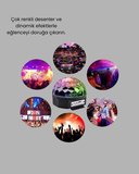RGB LED Disko Topu Projektör – Ev Partileri Doğum Günleri ve Eğlence İçin Işık Şovu