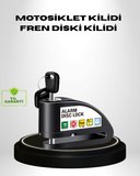 Titreşim Sensörlü Alarmlı Motosiklet Disk Kilidi mm Çelik Çift Kilitleme