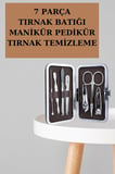 Manikür Pedikür Seti  Parça Tırnak Makası Kaş Makası Cımbız Çantalı