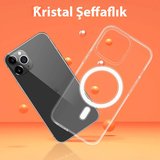 ALLY iPhone 14 Pro 6.1inç Magsafe Uyumlu Manyetik Sert Silikon Kılıf-(5775)