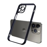 ALLY Fashion Series iPhone 13 Pro Max Kılıf Renkli Kenar Lazer Çerçeveli Silikon Kılıf-(5775)