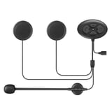ALLY DK11 Motosiklet Kask Kulaklık Bluetooth 5.0 Kulaklık FM Radyo IP54 Su Geçirmez Otomatik Cevap-(5775)
