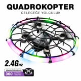 LED Işıklı Mini Drone 2.4GHz Uzaktan Kumandalı 360° Korumalı Quadcopter