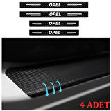 Opel Crossland İçin Uyumlu Aksesuar Oto Kapı Eşiği Sticker Karbon 4 Adet