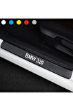 Bmw 320 İçin Uyumlu Aksesuar Oto Kapı Eşiği Sticker Karbon 4 Adet