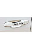 Audi A3 İçin Uyumlu Sport Kapı Kolu /Jant Sticker Seti 10 Adet 10 x 1,5 cm