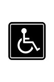 Engelli Amblemi Sticker (Oto-Motor-Laptop-Duvar-Dekor) 10 x 10 cm