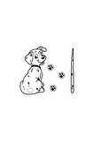 Dalmaçyalı Köpek Silecek Sticker (Oto-Motor-Laptop-Duvar-Dekor) 20 x 36 cm