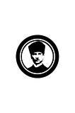 Kemal Atatürk Sticker (Oto-Motor-Laptop-Duvar-Dekor) 10 x 10 cm