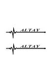 Nabız Ritm Oto Cam Sticker Altay 30 x 8 cm