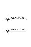 Nabız Ritm Oto Cam Sticker Murat 124 30 x 8 cm