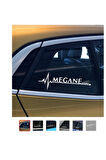 Megan Sport Oto Yan Cam Sticker Beyaz 20 x 7 cm Sağ/Sol 2 Adet