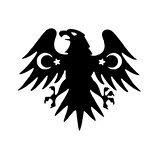 Ayyıldız Kanatlı Kartal Oto Kaput Sticker  30 x 45 cm