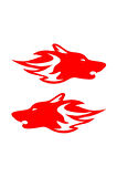 Kurt Başı Doğu-Batı Sticker (Oto-Motor-Laptop-Duvar-Dekor) 2 Adet 30 x 15 cm