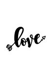 Kalın Love Oku Sticker Duvar Dekor Sticker 40 x 24 cm