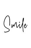 Smile Yazısı Sticker Duvar Dekor Sticker 40 x 28 cm