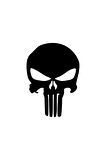 Punisher Kafa Sticker Duvar Dekor Sticker 40 x 56 cm