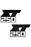 Motosiklet Sticker Xt250  2 Adet 10 x 10 cm