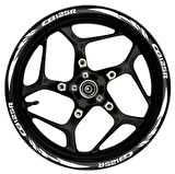 Motosiklet Jant Şeridi Cb125R Uyumlu Uyumlu Beyaz-Beyaz Sağ/Sol-Ön/Arka