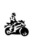 Yarış Motoru Sticker (Oto-Motor-Laptop-Duvar-Dekor) 30 x 30 cm