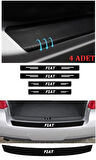 Fiat Stilo İçin Uyumlu Aksesuar Oto Bağaj Ve Kapı Eşiği Sticker Set Karbon