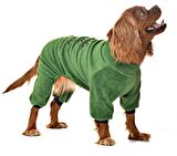 Küçük ve Orta Irk Köpek Pijama Polar Tulum - Zendaya - Köpek Kıyafeti