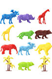 Toy Play 96 Parça Renkli Mini Vahşi Hayvanlar Figür Seti 4-6 cm SKU669 