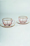 Pembe 2'li Çay Fincanı Seti, 240 cc, şık ve kullanışlı tasarım