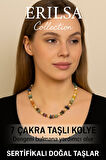 Sertifikalı Kırık Taşlı Model İnci – 7 Çakra Doğal Taş Kolye