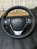 TOYOTA AURİS 2013-2019 ARACA ÖZEL DİKMELİ DİREKSİYON KILIFI(SPOR MODEL SİYAH)