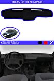 Toyota Avensis 2003-2009 İçin Uygun Torpido Koruma Halısı Siyah Kenar Renk Mavi