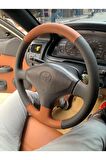 TOYOTA COROLLA EFSANE KASA ARACA ÖZEL DİREKSİYON KILIFI (DÜZ SİYAH-TABA DERİ)