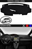 Toyota Yaris 2014 + İçin Uygun Torpido Koruma Halısı Siyah Kenar Renk Siyah