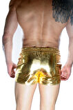 Erkek Gold Lame Short