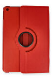 iPad 10.2 (7.nesil) Kılıf 360 Tablet Deri Kılıf - Kırmızı