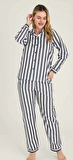 Freshness 4007 Kadın Uzun Kol Çizgili Gaffuriye Pijama Takımı