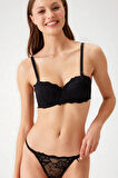 Balenli Straplez Desteksiz Sütyen Takımı Kadın 4562