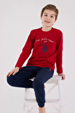 U.s. Polo Assn Uzun Kol Pijama Takım Us2233-4 Kırmızı