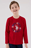 U.s. Polo Assn Uzun Kol Pijama Takım Us2214-4 Kırmızı