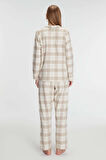 Pamuklu Uzun Kol Gömlek Pantolon Pijama Takımı