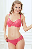 Balenli Desteksiz Dolgusuz Toparlayıcı Dantelli Küçültücü Sütyen Ve Slip Takım