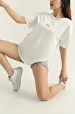 Oversize Kısa Kollu Kadın T-Shirt-Al@