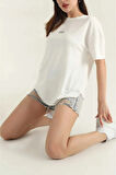 Oversize Kısa Kollu Kadın T-Shirt-Al@