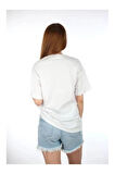 Kuş Desenli Bakılı T-Shirt