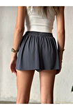 Bol Kesim Beli Latikli İçi Taytlı Spor Kadın Şort Etek.Tenis Etek