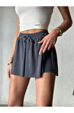Bol Kesim Beli Latikli İçi Taytlı Spor Kadın Şort Etek.Tenis Etek