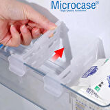 Microcase Sert Plastik Buzdolabı Bölüm Düzenleyici Ayracı Buzdolabı Organizatörü - ŞEFFAF AL5273 4 Adet